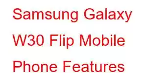 Samsung Galaxy W30 Flip Mobile Phone Features