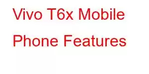 Vivo T6x Mobile Phone Features