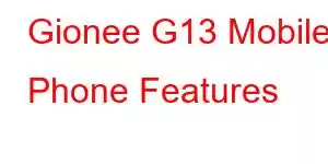 Gionee G13 Mobile Phone Features