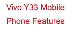 Vivo Y33 Mobile Phone Features