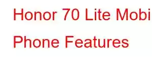 Honor 70 Lite Mobile Phone Features