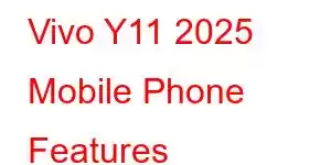 Vivo Y11 2025 Mobile Phone Features